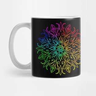 Neon Rainbow Mandala Mug